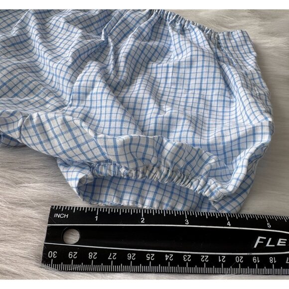 VTG Mothercare Blue & White Checked 2-Piece Baby Outfit Size 24 Mos Scottie Dogs - Picture 14 of 14